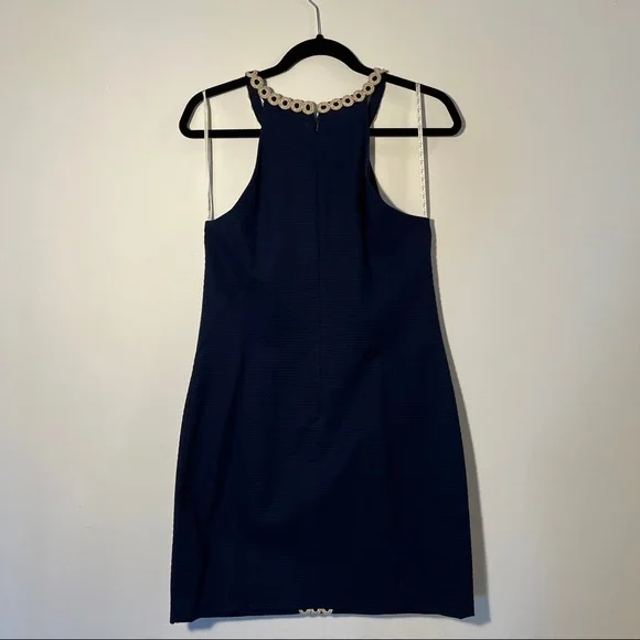 NWT! Navy and gold Lilly Pulitzer Sasha Shift Dress - Picture 2 of 3